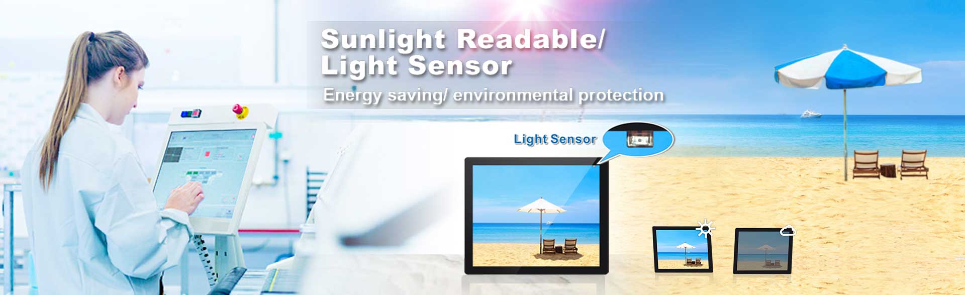 Zonlicht leesbare High Bright LCD Monitors